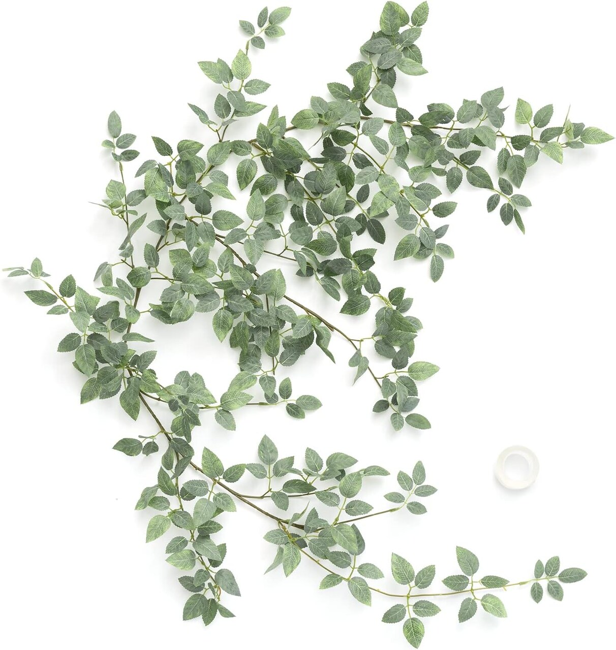 rtificial Rose Green Leaf Garland Greenery Vine for DIY Wedding Head Table Welcome Sign Table Centerpieces Candle Ring Fireplace Plant Leaves Garland Decor